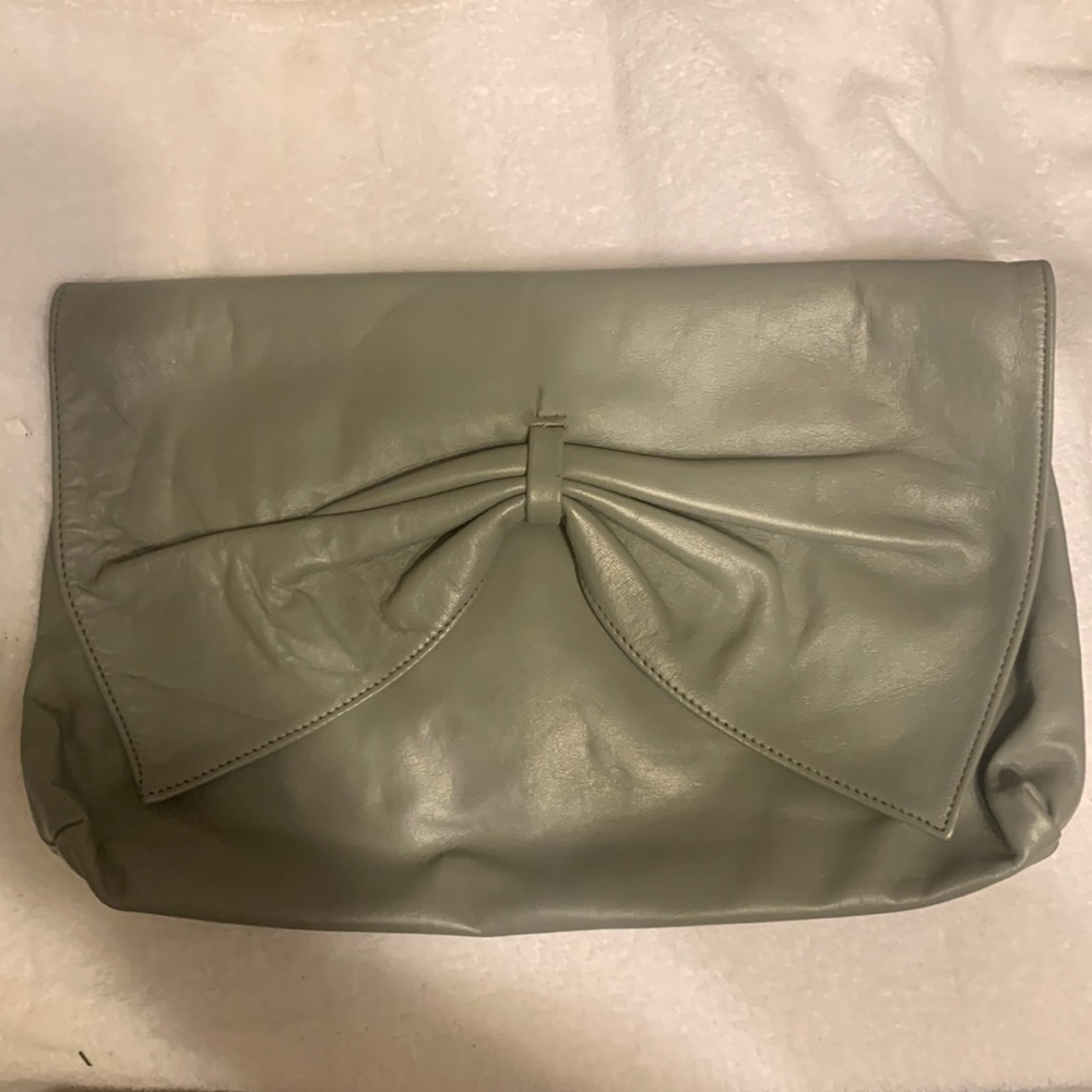 Gray Bow Clutch